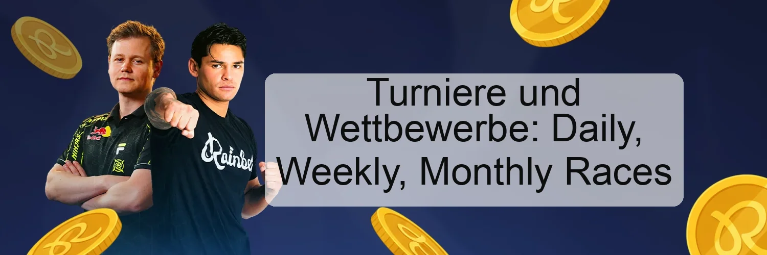 Turniere und Wettbewerbe: Daily, Weekly, Monthly Races
